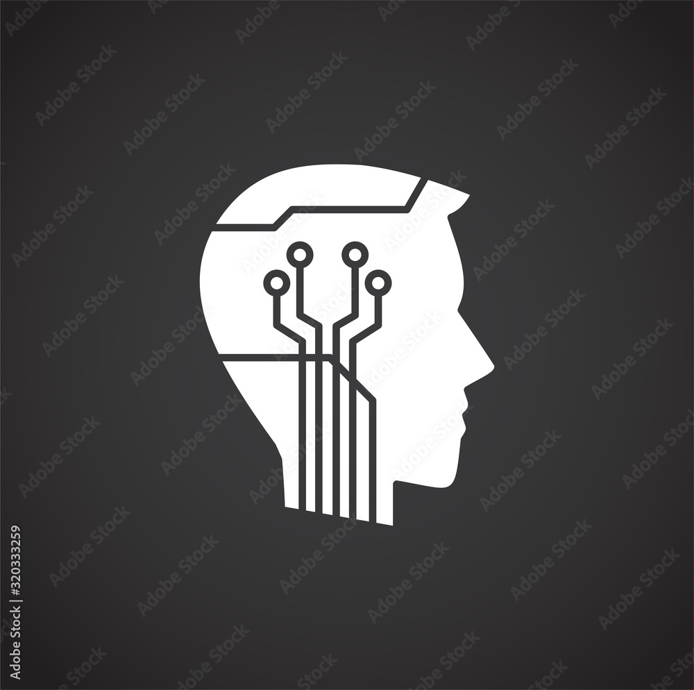 Poster ai related icon on background for graphic and web design. simple illustration. internet concept symb