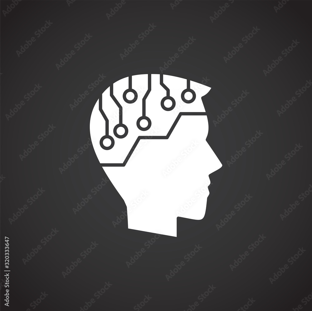 Poster ai related icon on background for graphic and web design. simple illustration. internet concept symb