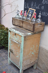 Interior of a street restaurant 