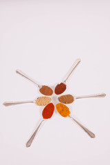 Six spoons of spices