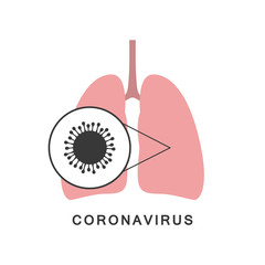 Vector lungs with virus. Novel coronavirus 2019-ncov.