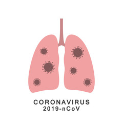 Vector lungs with virus. Novel coronavirus 2019-ncov.