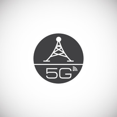 5G related icon on background for graphic and web design. Creative illustration concept symbol for web or mobile app