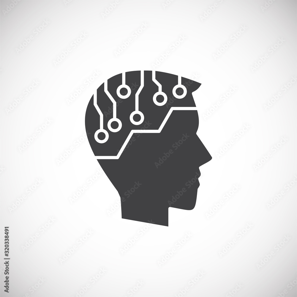 Poster ai related icon on background for graphic and web design. simple illustration. internet concept symb