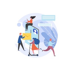 New phone vector concept for web banner, website page