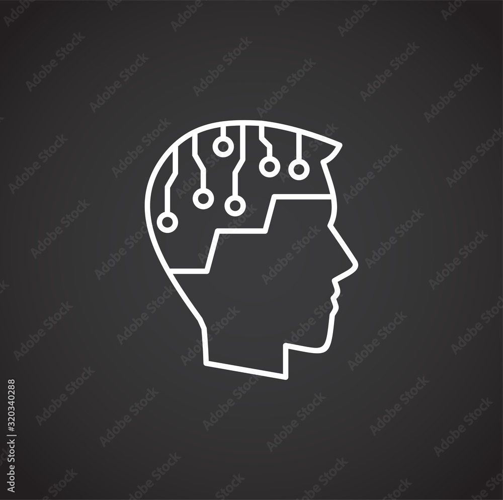Poster ai related icon on background for graphic and web design. simple illustration. internet concept symb