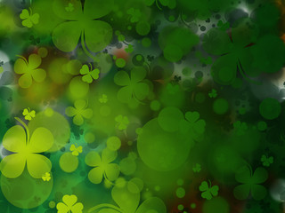 Background from the leaves of the clover to St. Patrick's Day