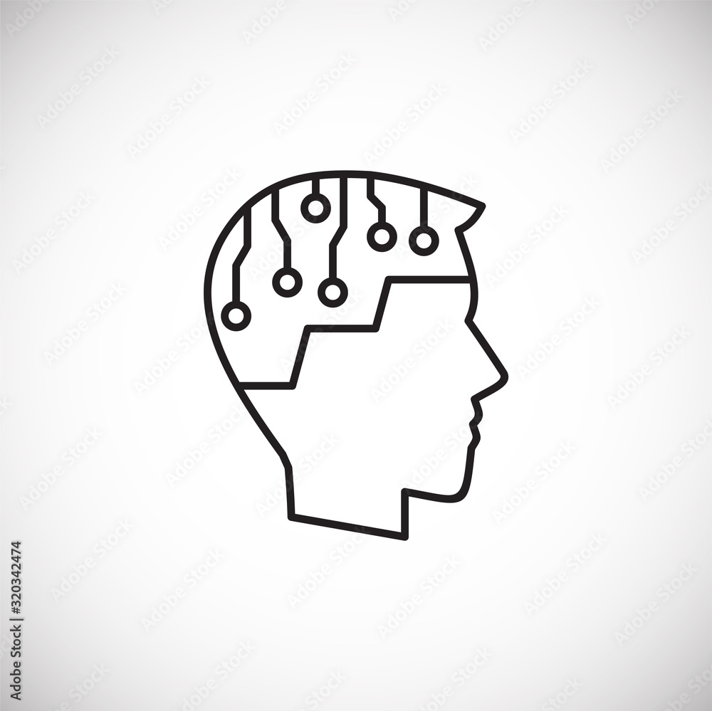 Poster ai related icon on background for graphic and web design. simple illustration. internet concept symb