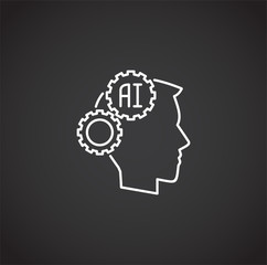 Ai related icon on background for graphic and web design. Simple illustration. Internet concept symbol for website button or mobile app.