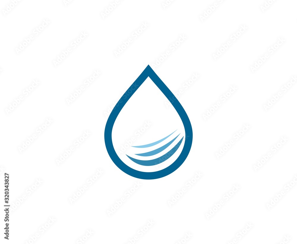 Wall mural Water drop logo