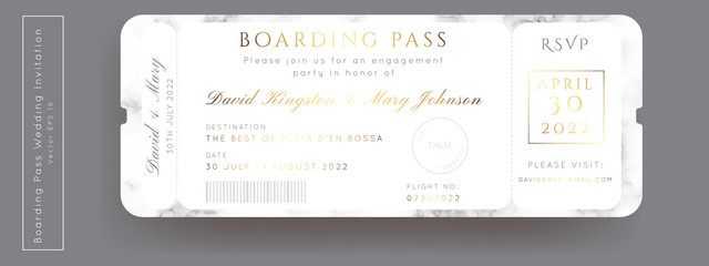 Destination Wedding Pass Vector