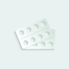 paper pills icon - vector. 