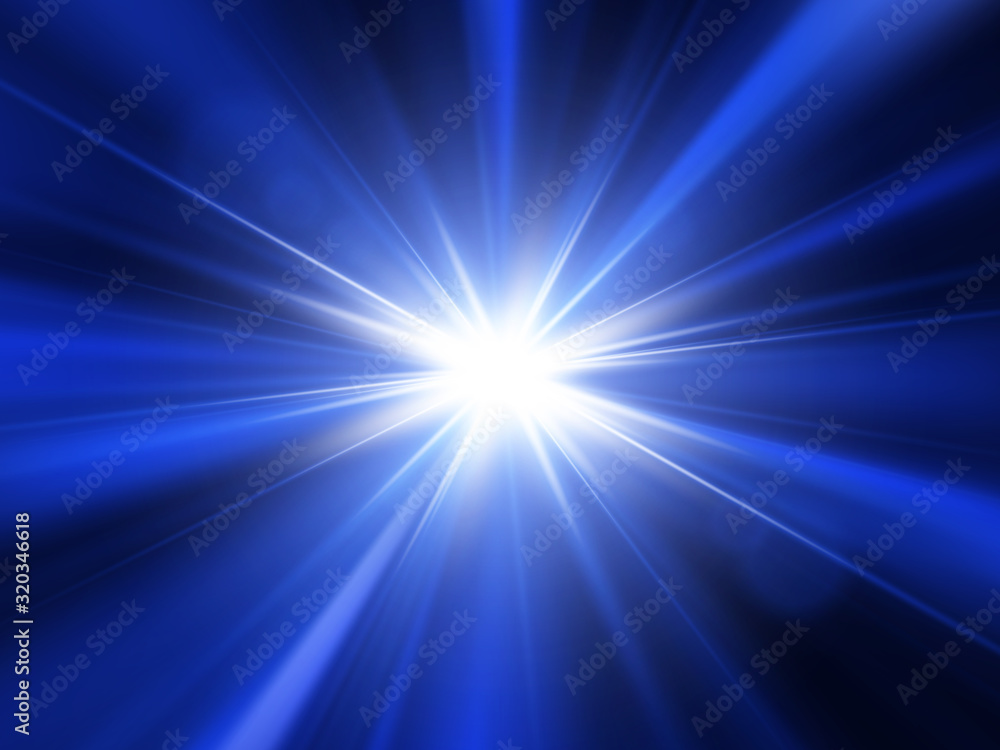 Poster vector star, sun with lens flare and rays. abstract vector background. glow light effect.