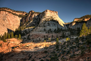 Zion National Park red rocks in sunset