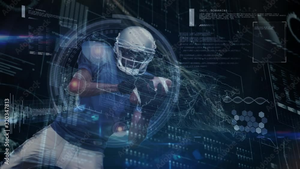 Poster data processing with football player