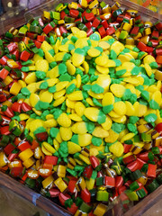 Multi-colored chewing sweets sweets for children