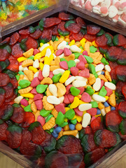 Multi-colored chewing sweets sweets for children