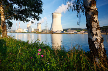 Nuclear Power Station At River - 320348215