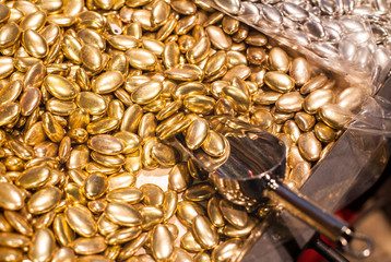 metallic golden dragees