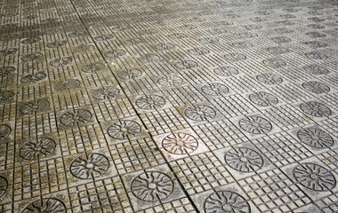 Fototapeta premium Wet floor tiles