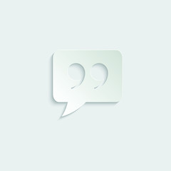 Quote icon and Chatting oval speech bubbles  icon vector 