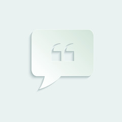 Quote icon and Chatting oval speech bubbles  icon vector 