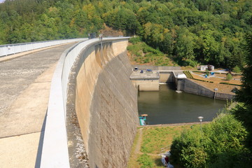 Wendefurth dam and reservoir in Germany