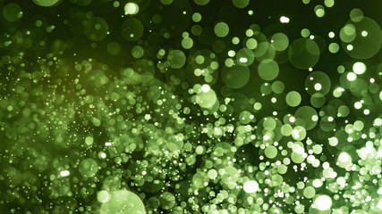 Abstract Green bokeh defocus glitter blur Background.