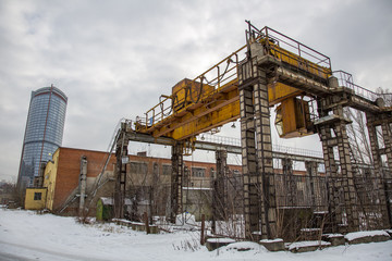 Abandoned territory of the MIG Aircraft Building Plant in Moscow, Russia