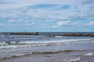 sea shore landscape clouds mole