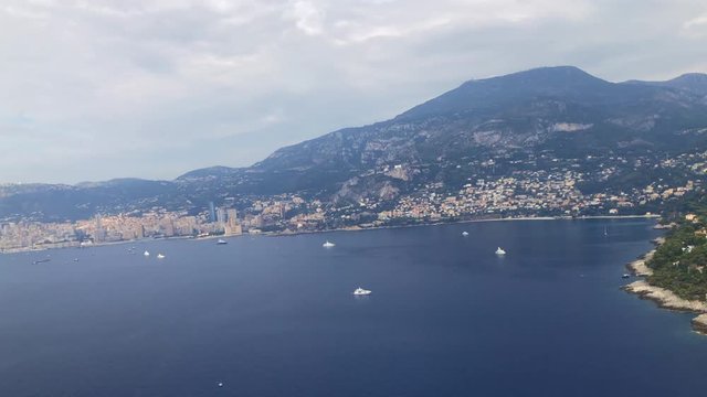 Footage filmed from a helicopter in Monaco.