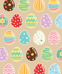Easter eggs icons. Vector illustration. Easter eggs for Easter holidays design.