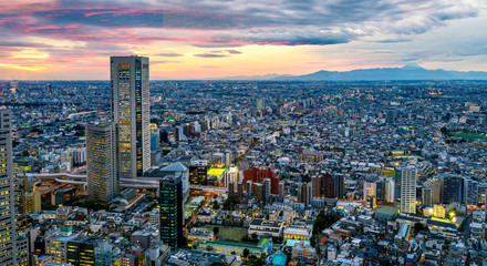 Vue Tokyo et Mont Fuji