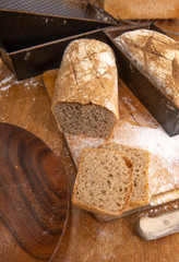 freshly baked homemade bread