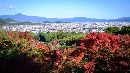 Fototapeta na wymiar Couleurs d'automne sur Kyoto