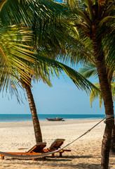 Resort. Beach on Goa. India.