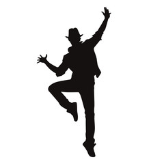 Silhouette Of Male Dancer