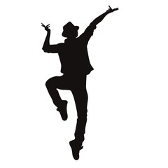 Silhouette Of Male Dancer