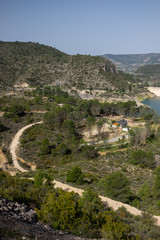 Fototapeta na wymiar Hydroelectric Dam of Sacedon, La Alcarria, Guadalajara, Spain