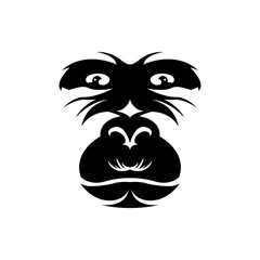 vector gorilla face