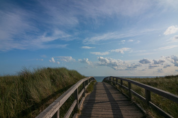 boardwalk to the the sea