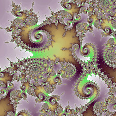 Colorful fractal spirals, digital artwork for creative graphic design
