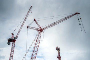 Cranes at a construction site