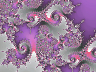 Pink fractal swirls, digital artwork for creative graphic design