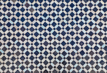Seamless geometric pattern in white square tiles
