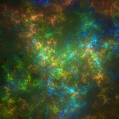 Fototapeta na wymiar Dark fractal nebula, digital artwork for creative graphic design