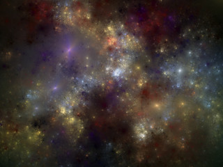 Obraz na płótnie Canvas Abstract fractal galaxy, digital artwork for creative graphic design