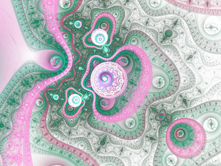 Abstract fractal clockwork, digital artwork for creative graphic design