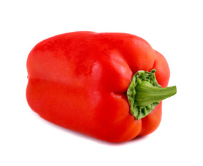 Fresh raw red peppers on isolated background