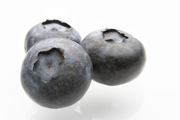 Ripe blueberries on a white background. Wild berries on a white background. Garden berries. Isolated.